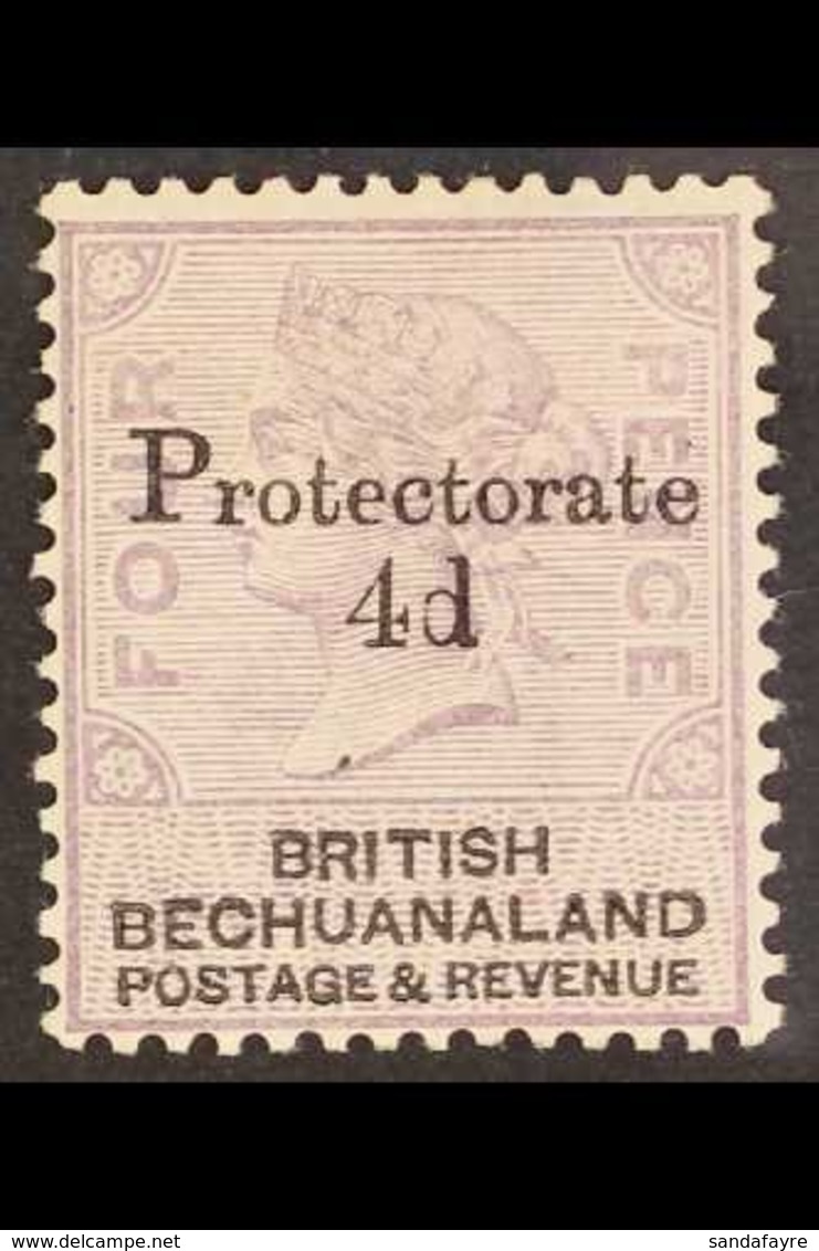 1888  4d On 4d Lilac & Black "Protectorate" Overprinted, SG 44, Fine Mint For More Images, Please Visit Http://www.sanda - Other & Unclassified