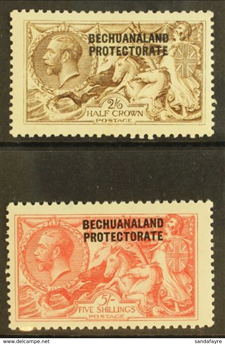 1914-15  2s 6d Deep Sepia And 5s Rose Carmine Waterlow Seahorses, SG 83/4, Very Fine Mint. (2 Stamps) For More Images, P - Andere & Zonder Classificatie