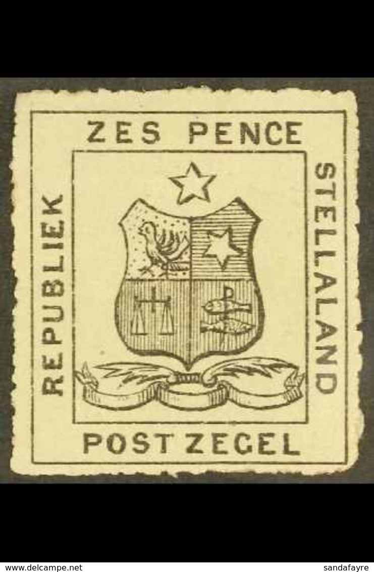 STELLALAND  TRIAL. 1884 6d (type 8) In Black On Cream Roughly Perforated Gummed Paper. Thinned In Upper Corners And Pape - Other & Unclassified