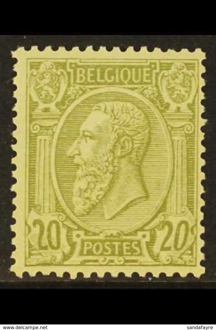 1884-91  20c Olive-green On Greenish King (SG 72, COB 47, Michel 43), Fine Mint, Very Fresh. For More Images, Please Vis - Other & Unclassified