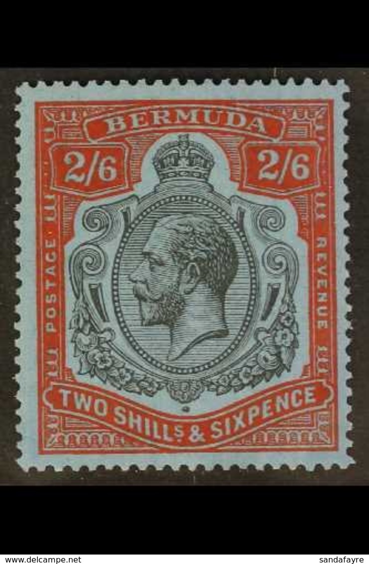 1924-32  2s6d Black & Red On Blue KGV Key Type, SG 89g, Never Hinged Mint, Very Fresh And Exceptionally Deep Colour. For - Bermuda