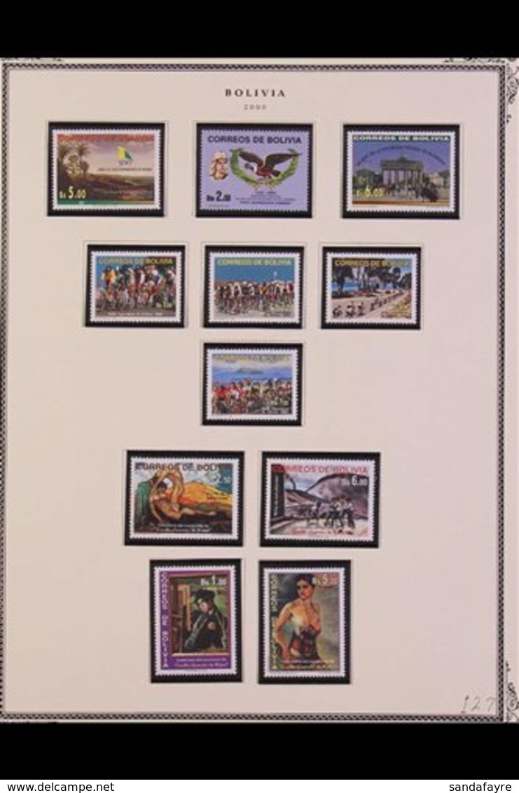 2000-11 NEVER HINGED MINT COLLECTION  Almost Complete Run Of Issues On Printed Album Pages (2011 In A Packet), Stamps In - Bolivia