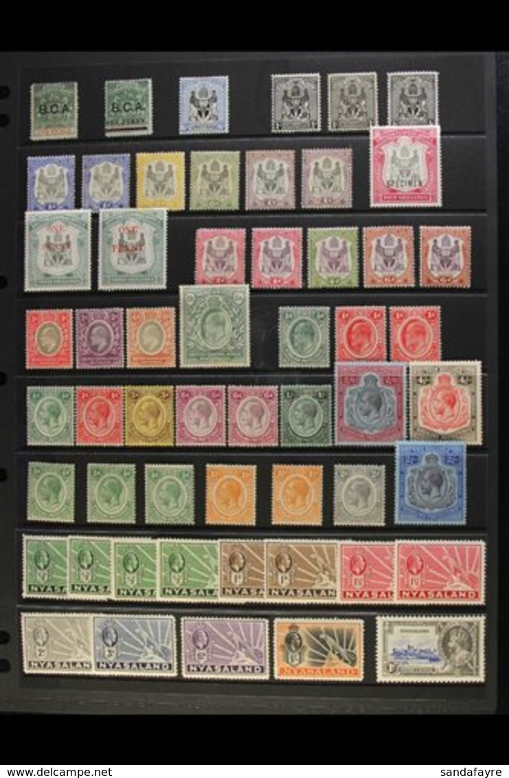 1891-1936 OLD TIME MINT SELECTION  Presented Chronologically On A Stock Page. Includes 1891 2d, 1895 1d On 2d, 1895 No W - Nyassaland (1907-1953)