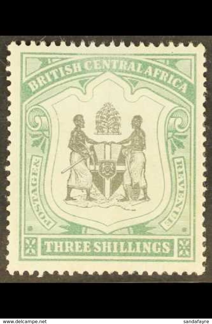 1897-1900  3s Black & Sea Green, SG 49, Fine Mint For More Images, Please Visit Http://www.sandafayre.com/itemdetails.as - Nyasaland (1907-1953)