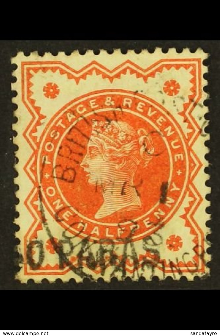 1893  40pa On ½d Vermilion, SG 7, Very Fine Used (Broken S), With "Mar 1 93" Cds Cancel. For More Images, Please Visit H - British Levant