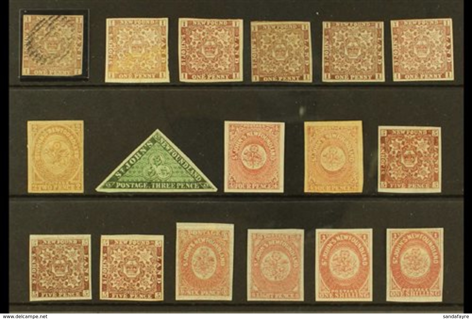 1860-64 EARLY IMPERFS RANGE  A Mostly Mint Group With 1860 3d Deep Green Mint, 1862-64 New Colours 1d X6 (one Is Used),  - Sonstige & Ohne Zuordnung