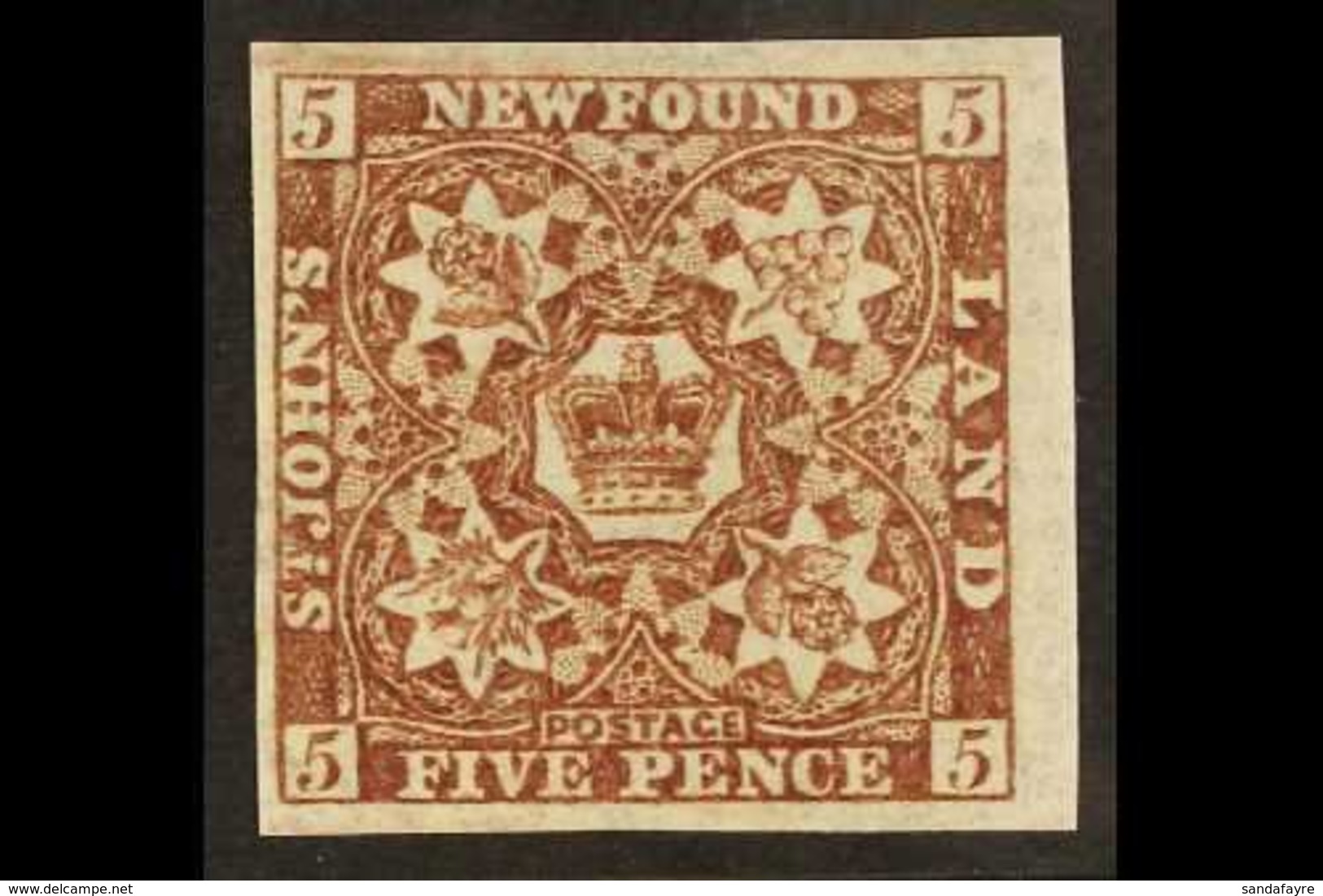 1862  5d Chocolate Brown, SG 19, Superb Mint Og With Large To Huge Margins All Round And Bright Colour. For More Images, - Other & Unclassified