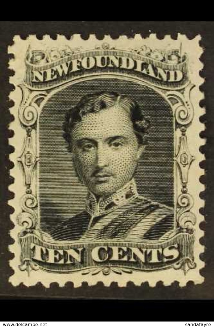 1865  10c Black, On White Paper, Prince Albert, SG 32, Very Fine Mint. Exception Copy Of This Stamp. For More Images, Pl - Other & Unclassified