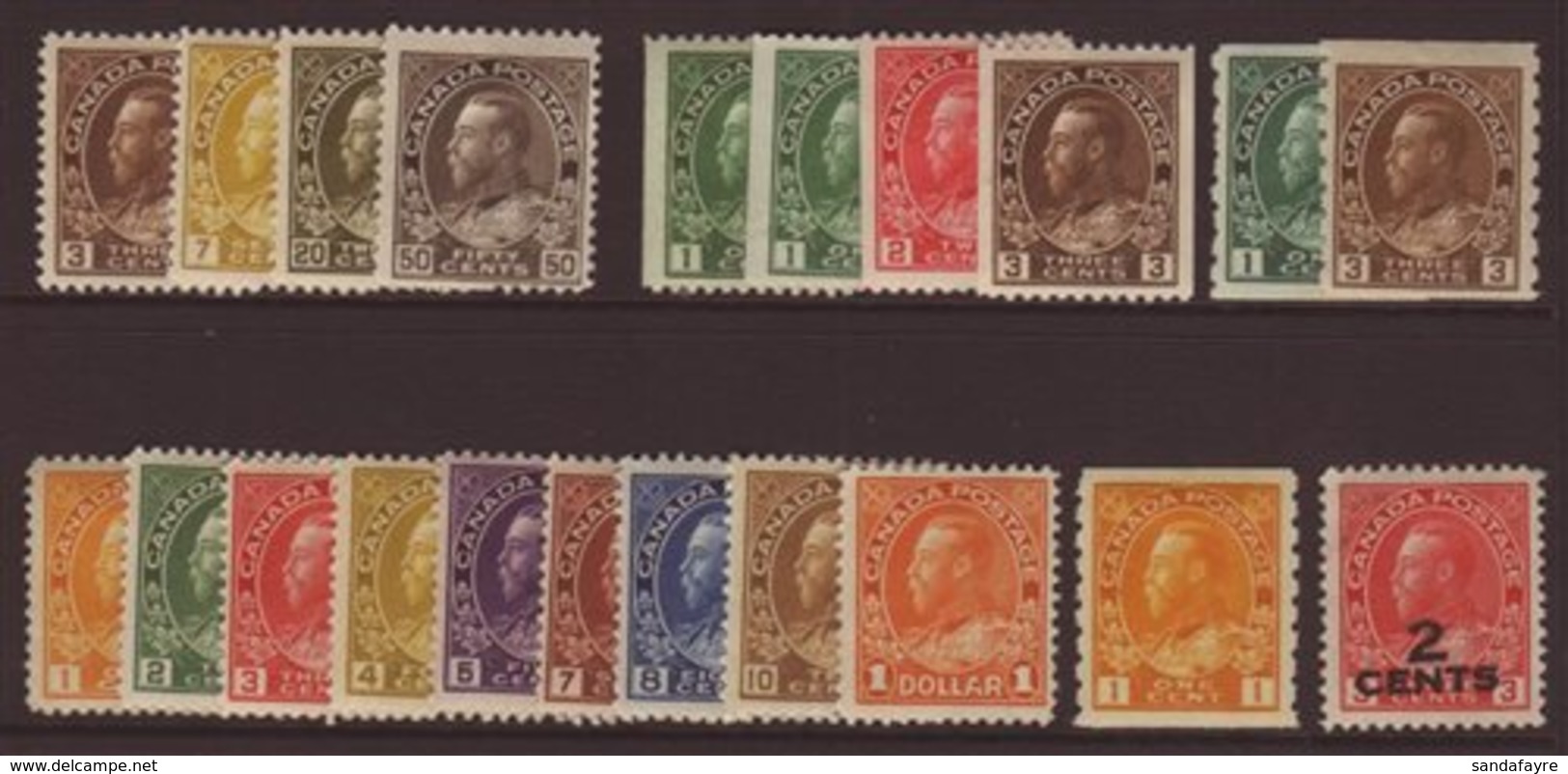 1911-1926  A Very Fine Mint Range Of Admirals Including 1911-22 3c, 7c, 20c & 50c, 1922-31 Set (missing 10c Blue) Also I - Other & Unclassified