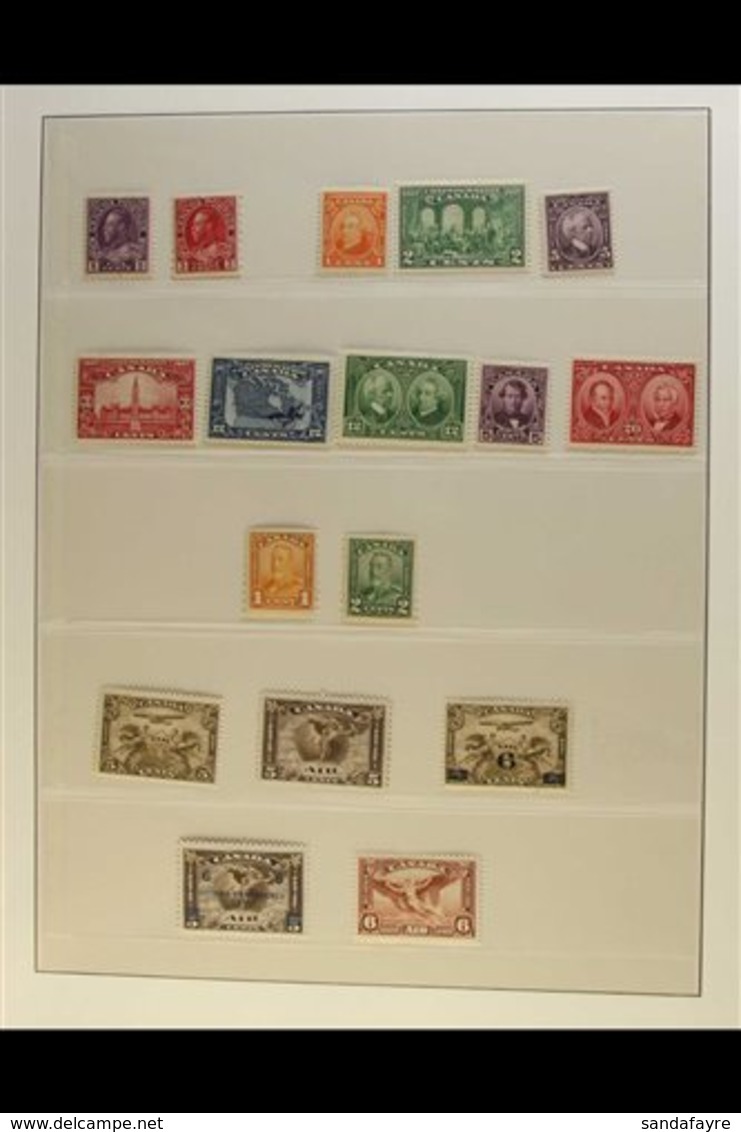 1922-1935 ALL DIFFERENT MINT COLLECTION  On Stock Pages, Inc 1922-31 3c ImperfxP8, 1927 Confederation Both Sets, 1928-29 - Other & Unclassified