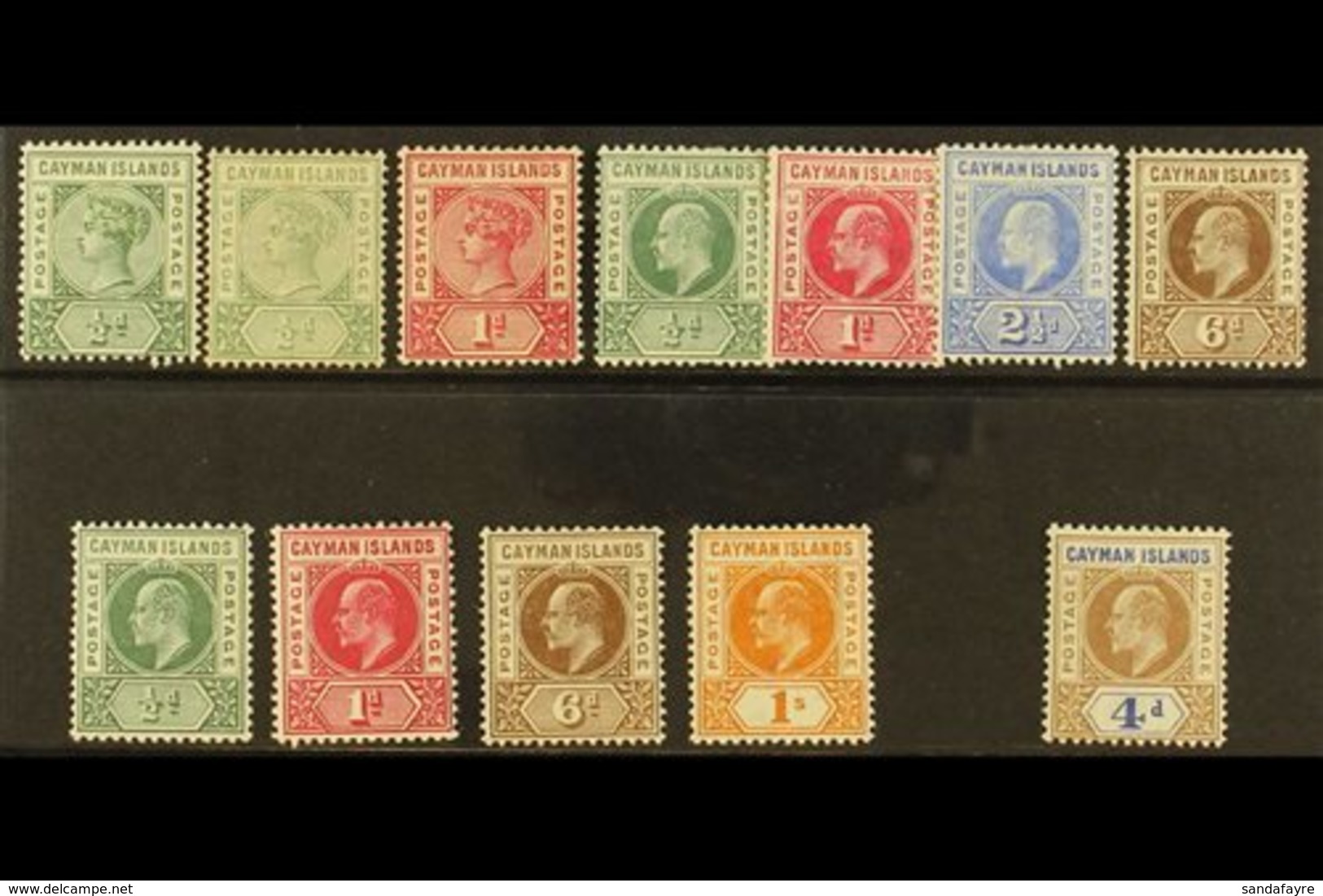 1900-1907  FINE MINT GROUP Incl. 1900 ½d Shades & 1d, 1902-3 ½d To 2½d & 6d, 1905 ½d, 1d, 6d & 1s, 1907 4d, Between SG 1 - Cayman Islands