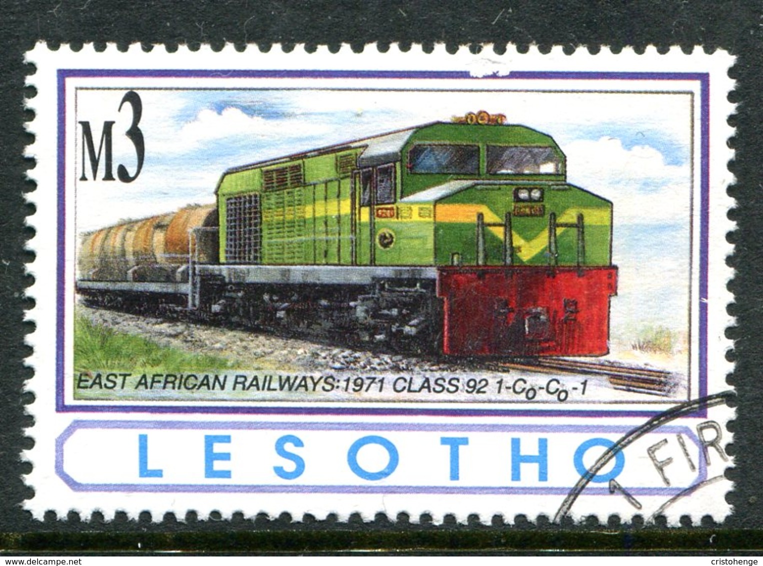 Lesotho 1993 African Railways - 3m Value Used (SG 1170) - Lesotho (1966-...)