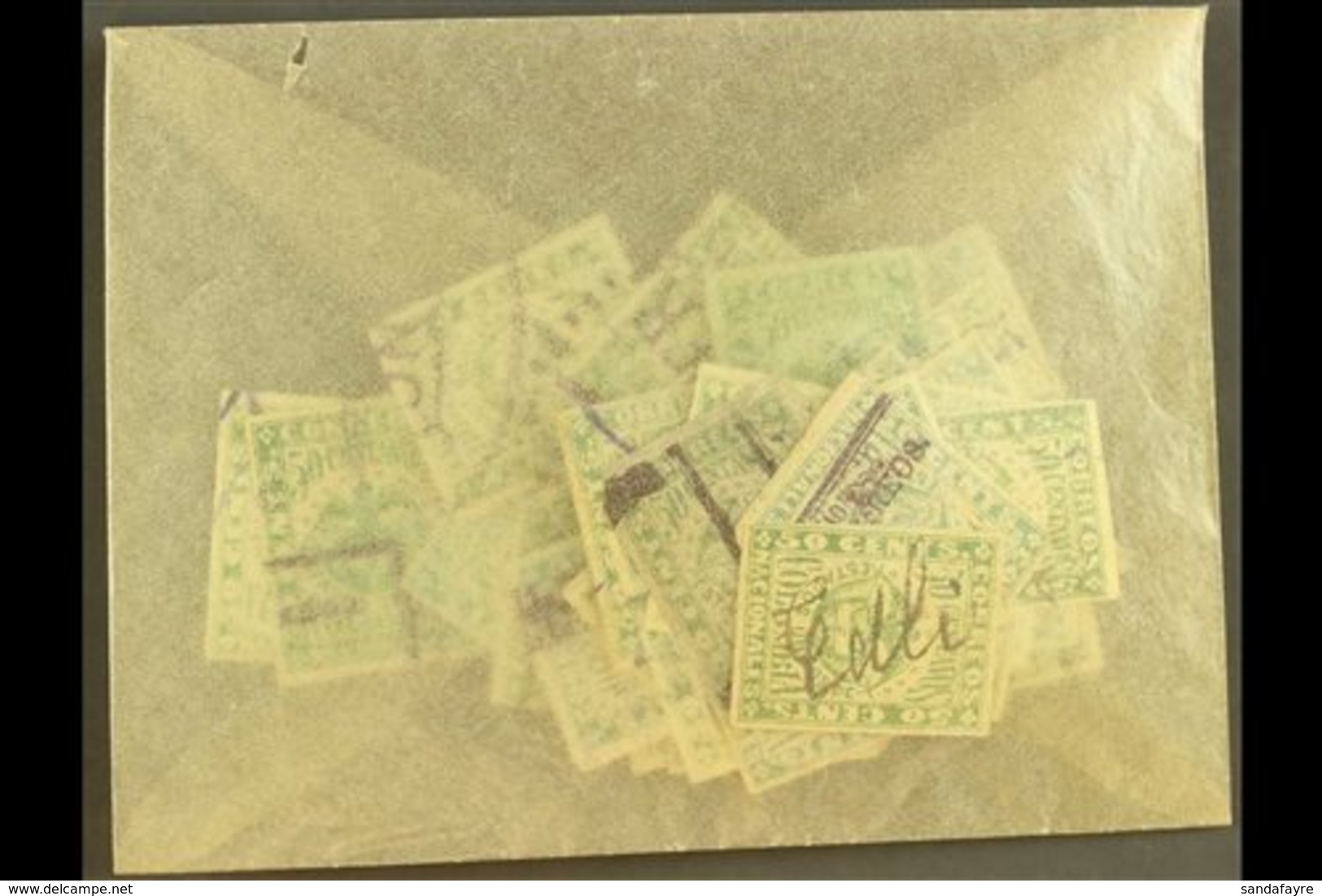1868  50c Green, Scott 56, Used Assembly In A Packet, Ideal To Sort For Postmarks. (54 Stamps)  For More Images, Please  - Kolumbien