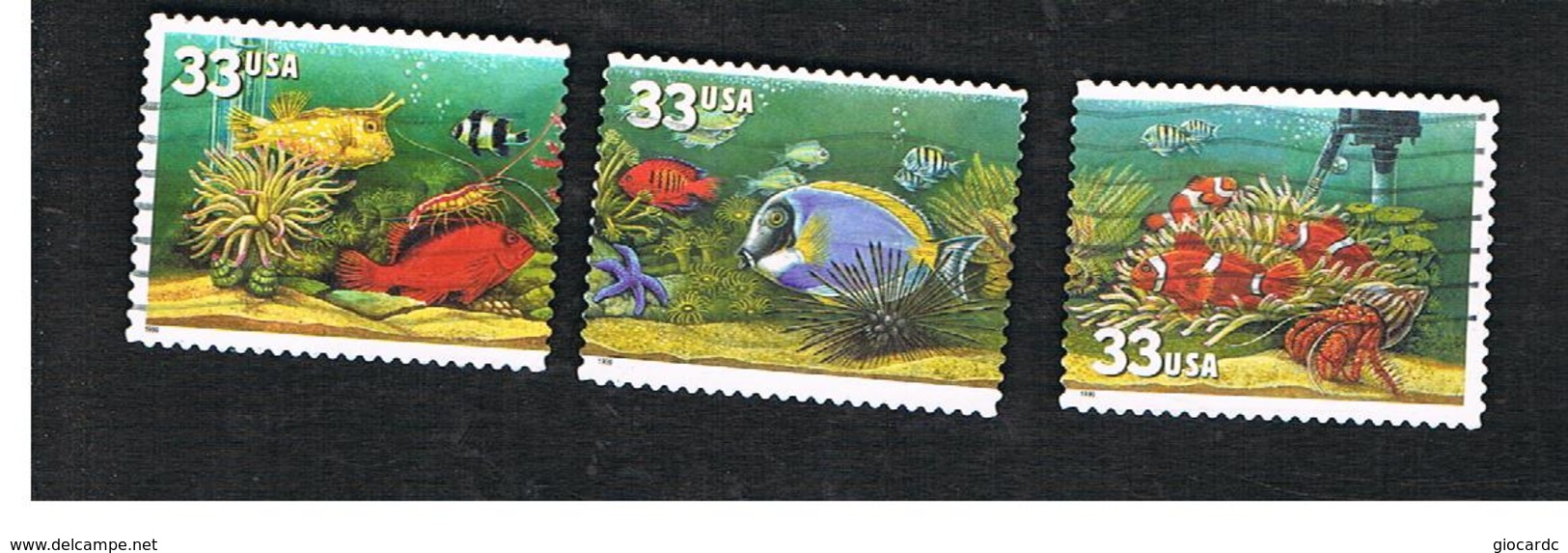 STATI UNITI (U.S.A.) - SG  3623.3626   - 1999   AQUARIUM FISHES   - USED - Used Stamps