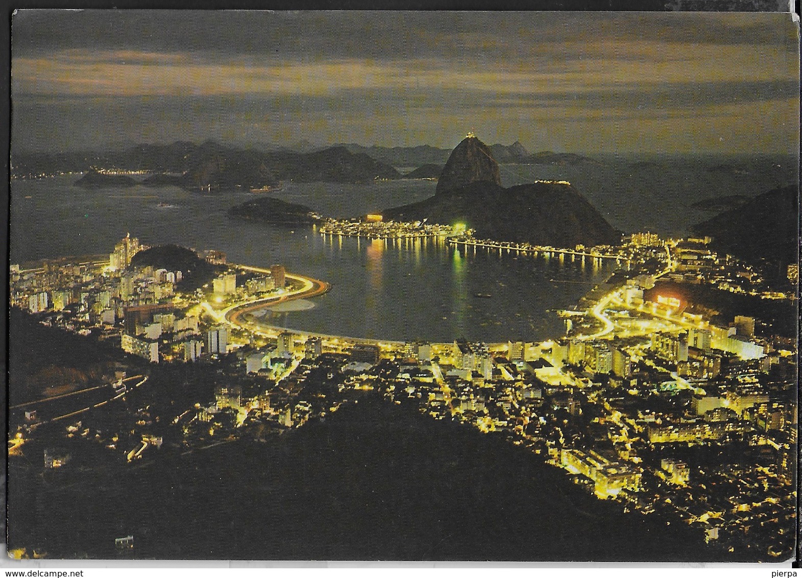 BRASILE - RIO DE JANEIRO - PANORAMA NOTTURNO - VIAGGIATA 1980 PER LA SVIZZERA - Rio De Janeiro