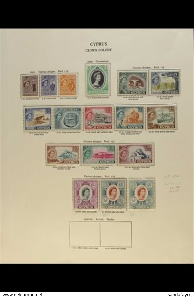 1953-62 NEVER HINGED MINT COLLECTION.  A Small, ALL DIFFERENT Collection Of Complete Sets On Printed Pages. Includes 195 - Other & Unclassified