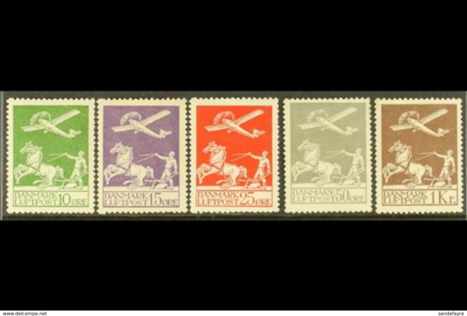 1925-29  Air Set Complete, SG 224/228, Very Fine Mint. (5 Stamps) For More Images, Please Visit Http://www.sandafayre.co - Sonstige & Ohne Zuordnung