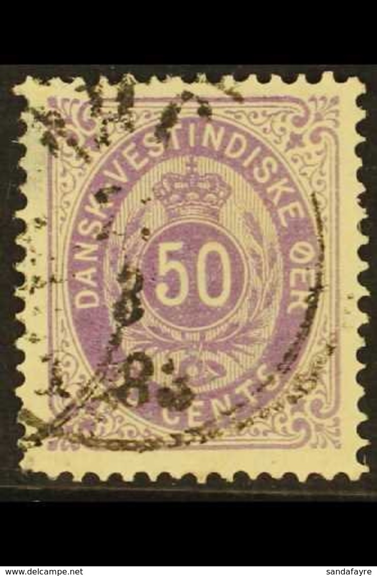 1873  50c Reddish Lilac, SG 29, Fine Used, Bright Colour. Cat £375 For More Images, Please Visit Http://www.sandafayre.c - Danish West Indies