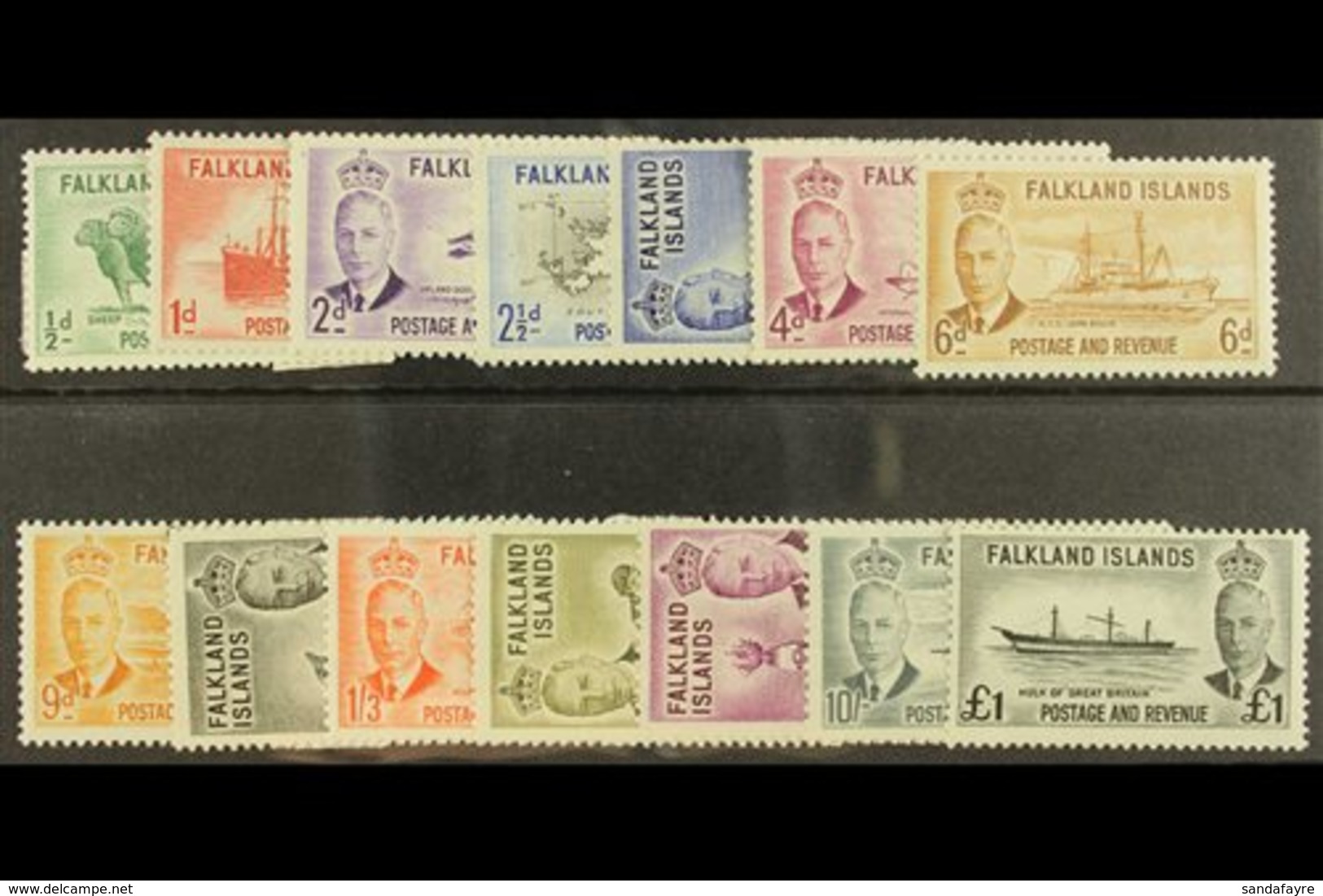 1952  KGVI Pictorial Set, SG 172/85, Fine Mint (14 Stamps) For More Images, Please Visit Http://www.sandafayre.com/itemd - Falkland