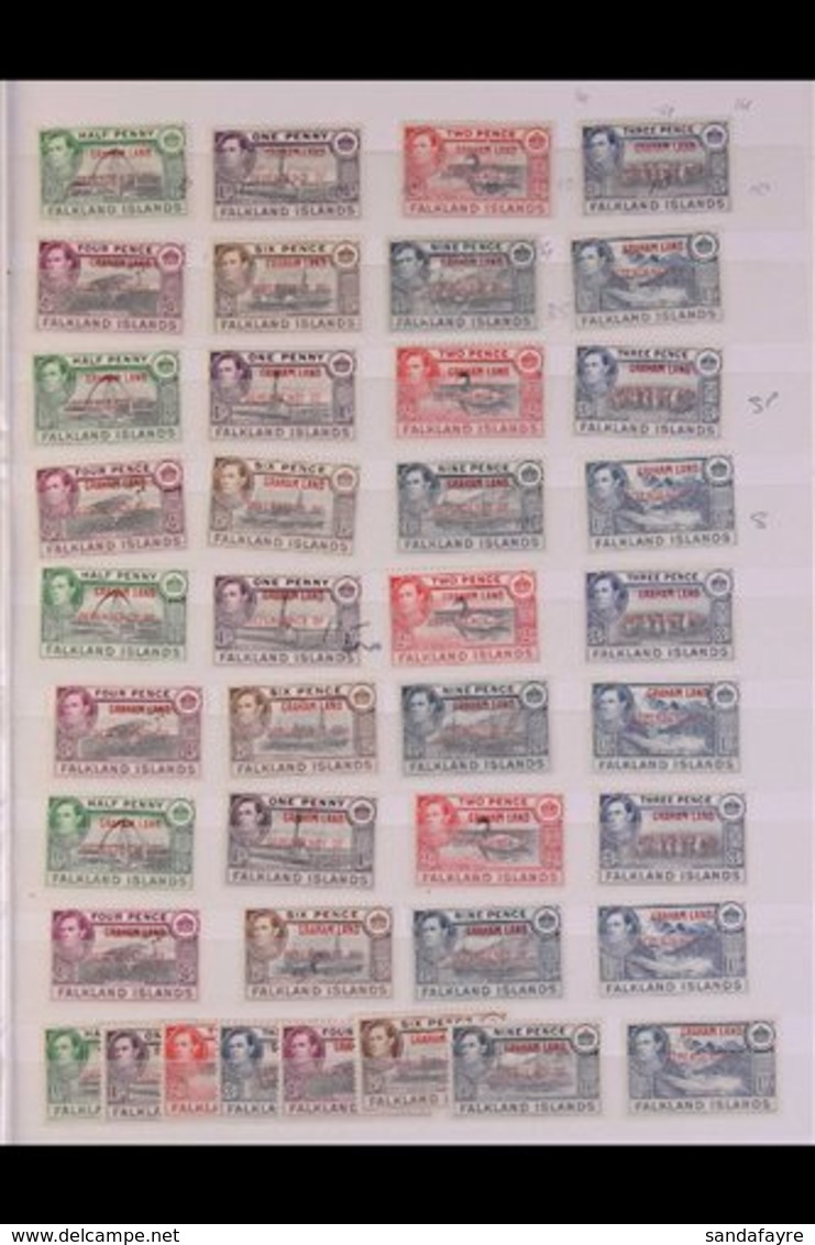 1944-49 EX-DEALERS MINT STOCK  Presented On Stock Book Pages & Includes (complete Sets) 1944-45 Graham Land (x7 Sets), S - Falklandinseln