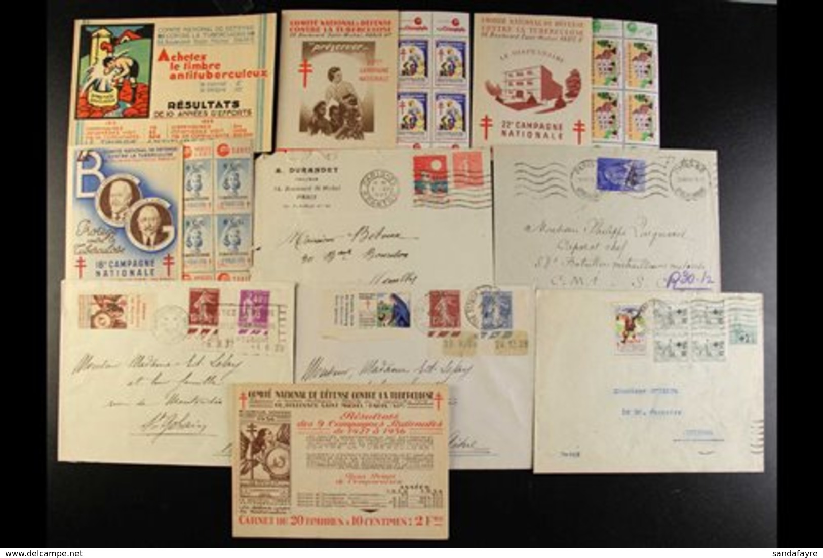 CINDERELLAS - ANTI-TB  1920's To 1950's Delightful Collection Of Stamps, Covers (many With Anti-TB Stamp Tied By Postmar - Sonstige & Ohne Zuordnung