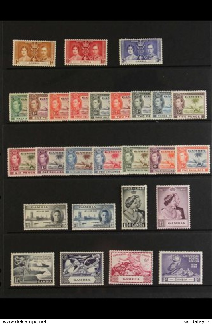 1937-49 MINT KGVI COLLECTION.  An Attractive, ALL DIFFERENT Mint Collection With All Omnibus Sets & 1938 Definitive Set  - Gambia (...-1964)