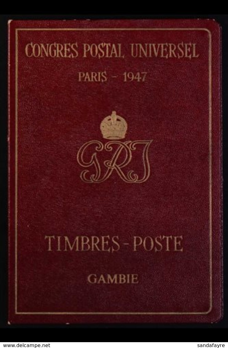 1947 UPU PRESENTATION BOOK  Containing Fine Mint Stamps With 1938-46 Definitives (one Of Each Value To 10s) Plus 1946 Vi - Gambia (...-1964)