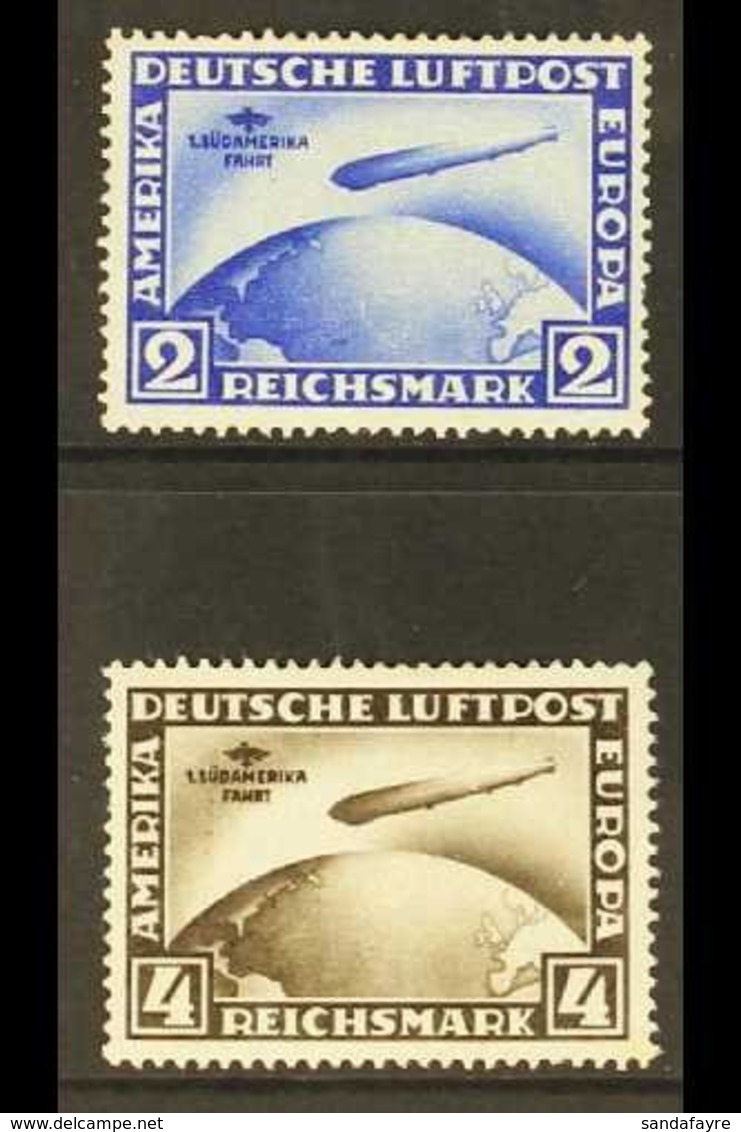 1930  Air First South American Flight Of Graf Zeppelin Complete Set (Michel 438/39, SG 456/457a), Fine Mint, A Few Short - Other & Unclassified