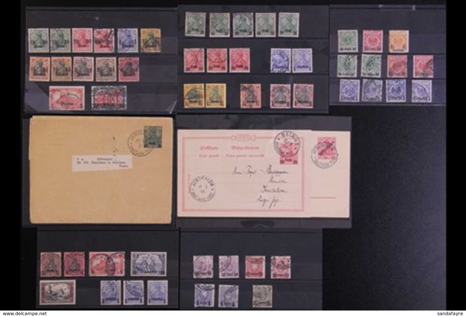 POST OFFICES IN TURKEY  1884-1914 Mint & Used Assembly On Stock Cards, Includes 1884 10pa On 5pf (x2), 20pa On 10pf (x2) - Sonstige & Ohne Zuordnung