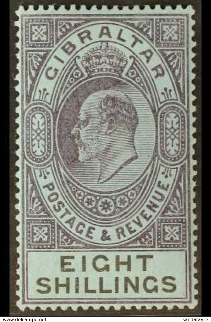 1903  8s Dull Purple And Black On Blue, SG 54, Very Fine Mint. For More Images, Please Visit Http://www.sandafayre.com/i - Gibraltar