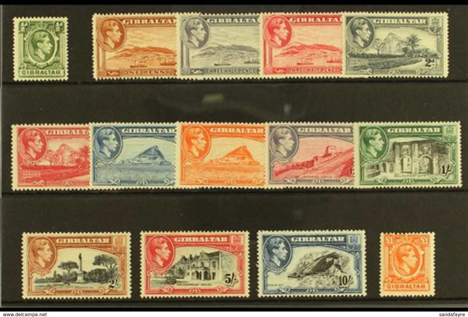 1938-51  Pictorial Definitive Set, SG 121/31, Used, Some Minor Imperfections (14 Stamp) For More Images, Please Visit Ht - Gibraltar