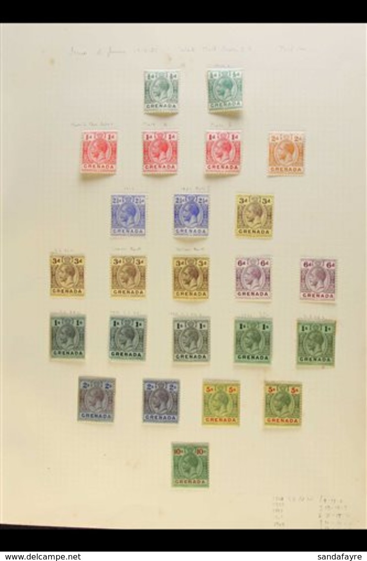 1873 To 1970's MINT & USED COLLECTION  On A Variety Of Pages. With A Small QV & KEVII Selection; KGV 1913-22 Complete Se - Grenada (...-1974)