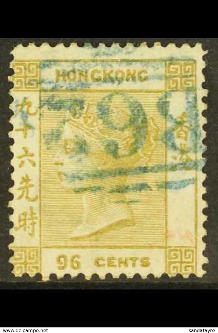 1863  96c Olive Bistre, SG 18, Fine Used With Neat Blue B62 Cancel. Signed Buhler. For More Images, Please Visit Http:// - Sonstige & Ohne Zuordnung