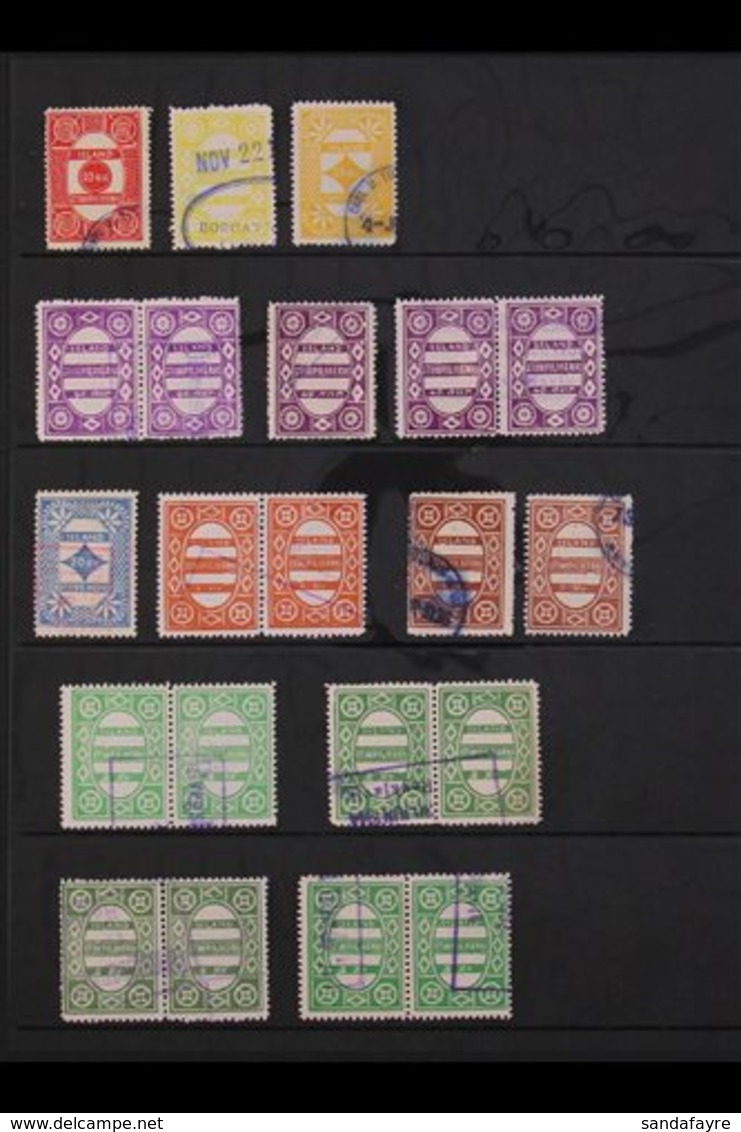 REVENUE STAMPS  1931-80 Range Of Used Values From 10au To 50kr, Incl. Shades Of Some Values, Some In Pairs, Plus 1963 Ch - Other & Unclassified