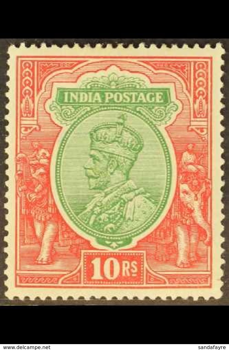 1911-22  10r Green And Scarlet, SG 189, Fine Mint. For More Images, Please Visit Http://www.sandafayre.com/itemdetails.a - Other & Unclassified