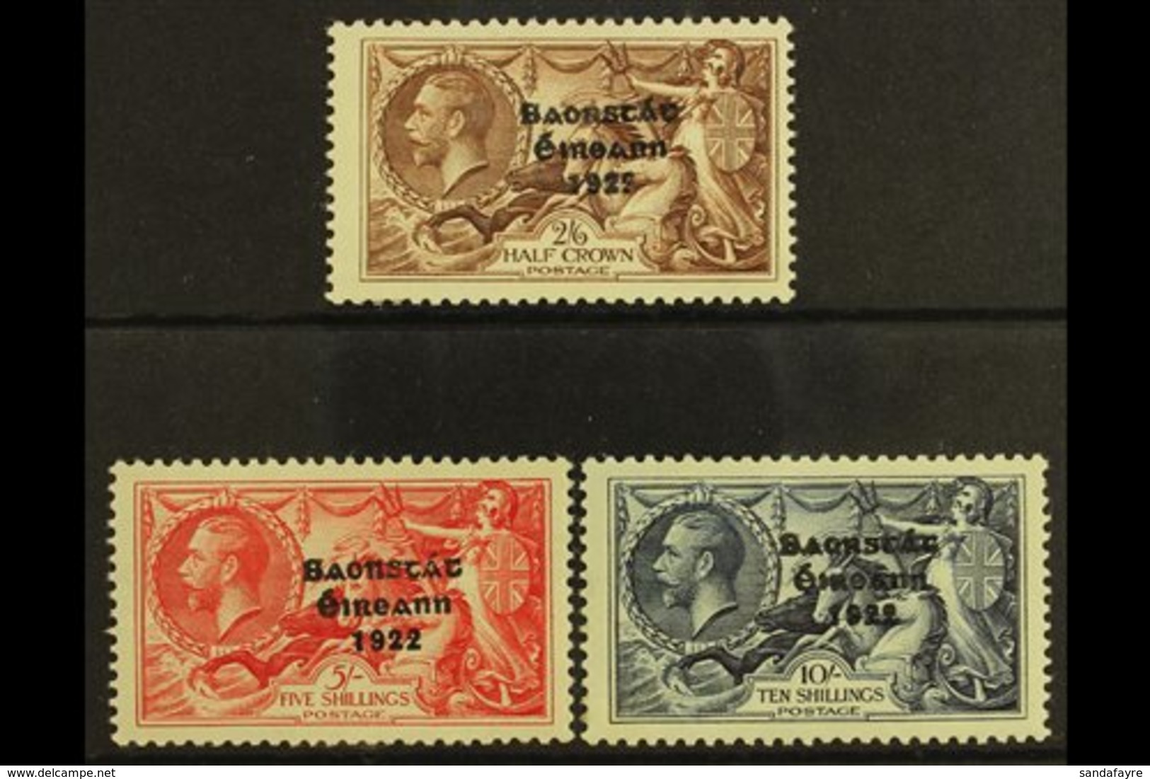 1935  2s6d, 5s, And 10s "Re-engraved Seahorses" Of Great Britain Complete Set, SG 99/101, Fine Mint. (3 Stamps) For More - Other & Unclassified