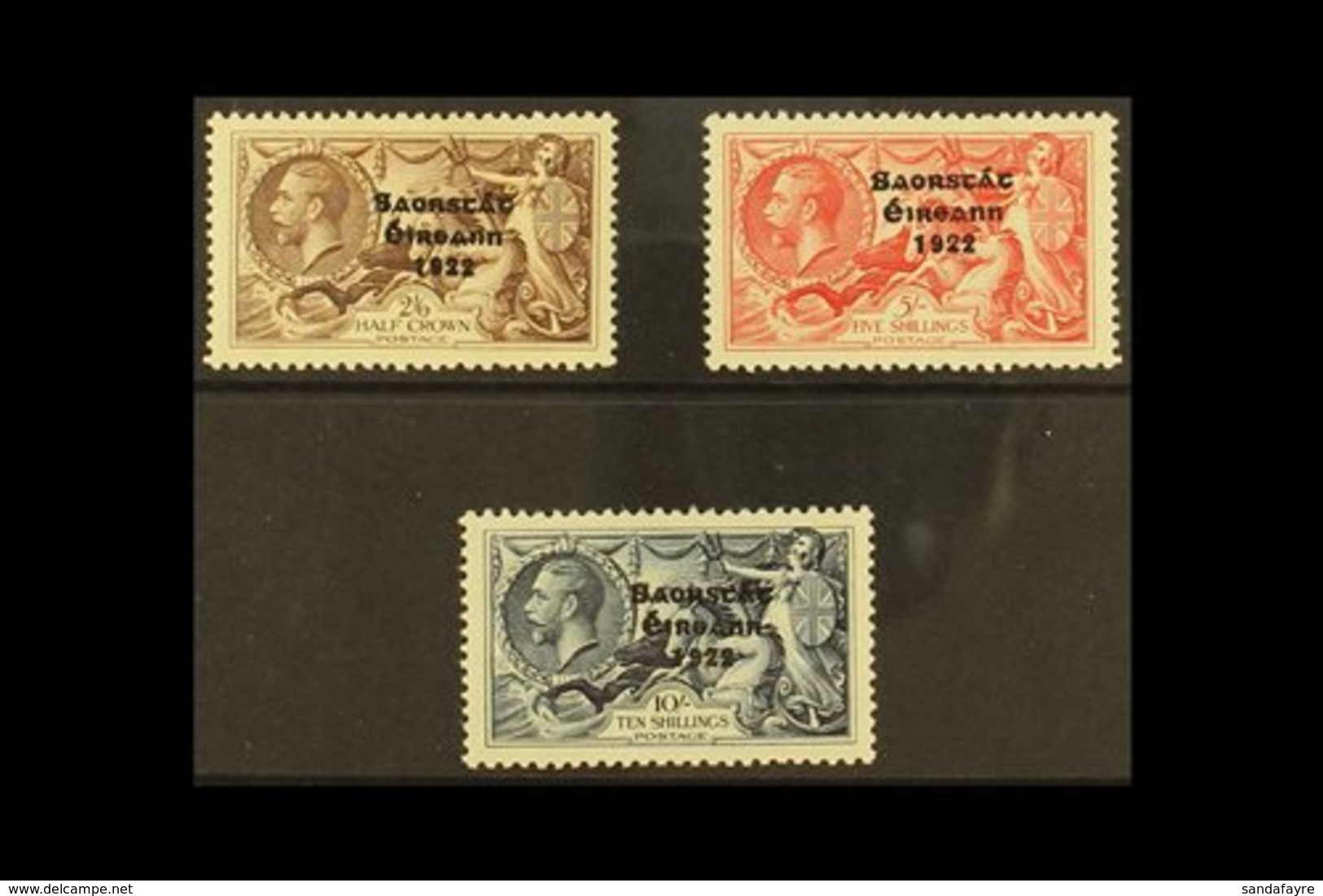 1935  Re-engraved Seahorse High Vals Set Complete, SG 99/101, Mint Lightly Hinged (3 Stamps) For More Images, Please Vis - Other & Unclassified