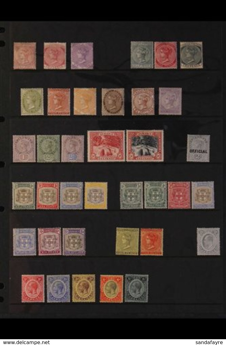 1870-1935 MINT COLLECTION  ALL DIFFERENT - We See 1870-83 Wmk Crown CC ½d, 2d & 6d, 1883-97 Wmk Crown CA Most Values To  - Jamaica (...-1961)