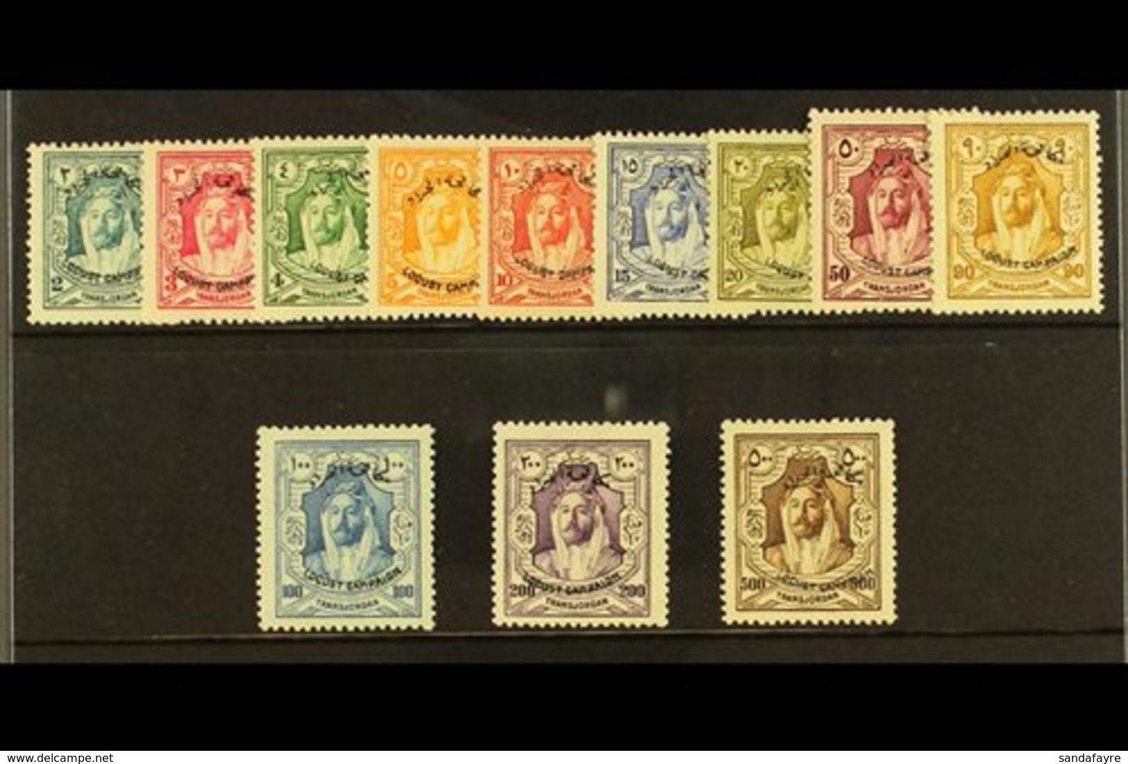 1930  Locust Campaign Set Complete, SG 183/94, Very Fine Mint. (12 Stamps) For More Images, Please Visit Http://www.sand - Jordan