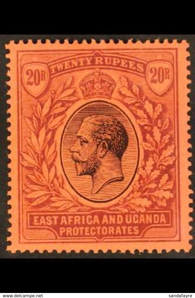 1912 - 21  20r Black And Purple On Red, Wmk MCA, Geo V, SG 59, Very Fine Mint. For More Images, Please Visit Http://www. - Vide