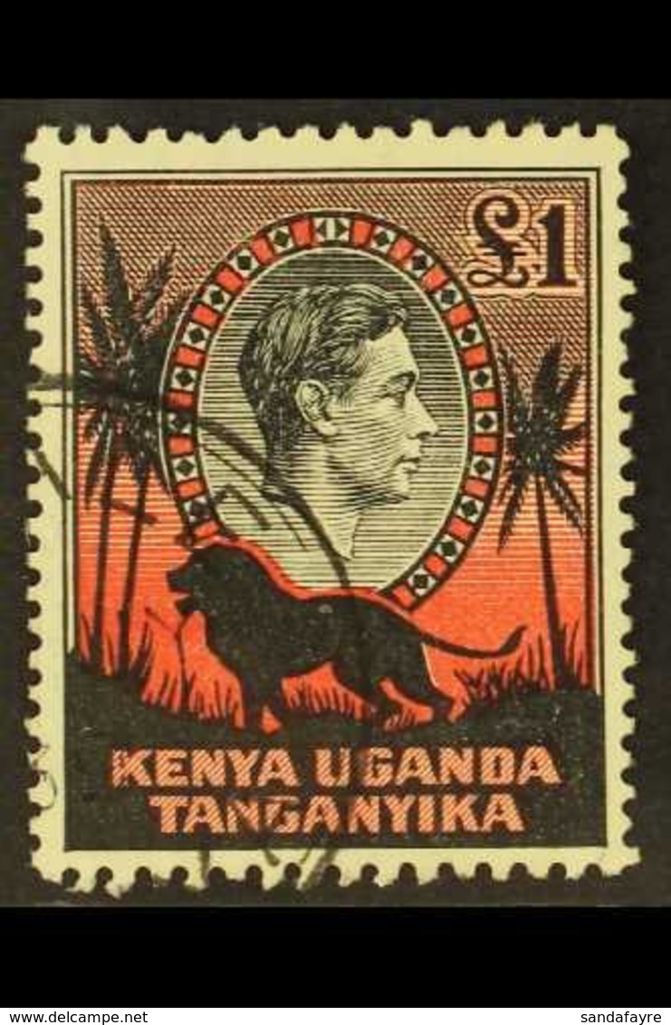 1938  £1 Black And Red, Perf 11¾ X 13, SG 150, Very Fine Used. For More Images, Please Visit Http://www.sandafayre.com/i - Vide