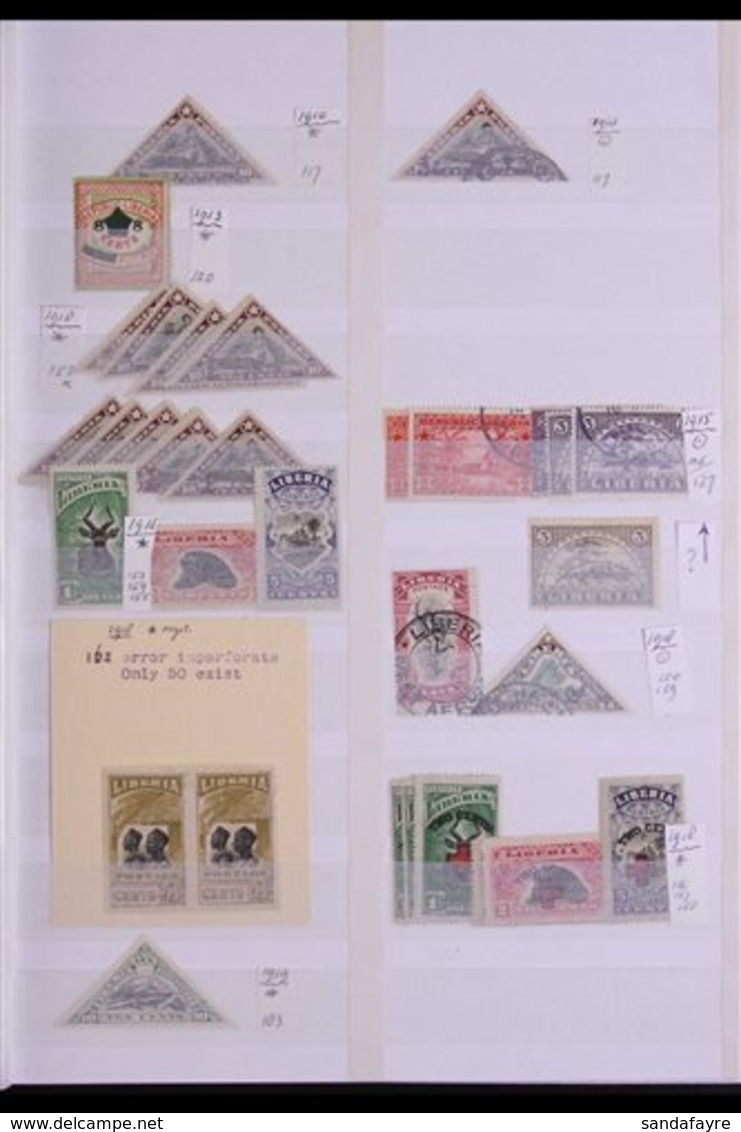 1885-1980s EX - DEALERS STOCK  A Large Mint, Nhm & Used Stock Presented In Two Large Stock Books, We See Some Earlies, S - Liberia