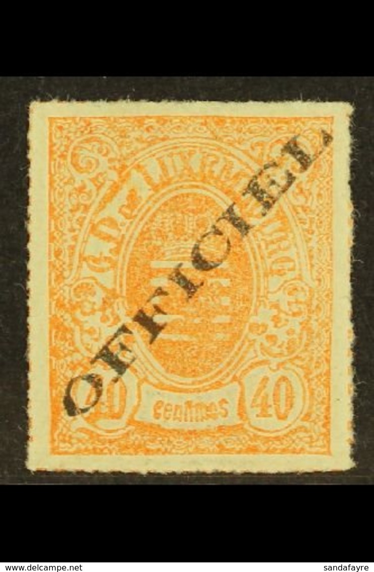 OFFICIALS  1875 40c Red-orange With Type I (25½ Mm) Overprint, Michel 8 Ia, Very Fine Mint Example Of This Rare Stamp. V - Other & Unclassified