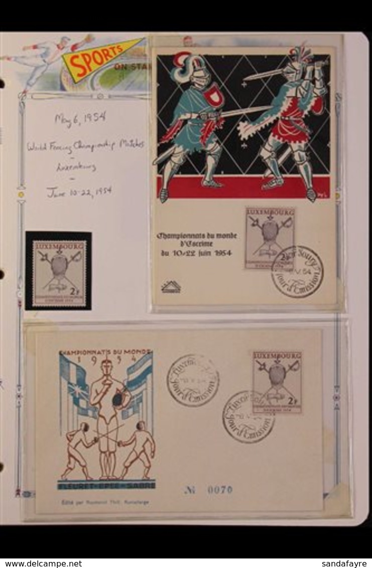 SPORT TOPICAL COLLECTION  1952-1992 Very Fine Collection On Album Pages. Chiefly Never Hinged Mint Stamps, Plus Covers ( - Other & Unclassified