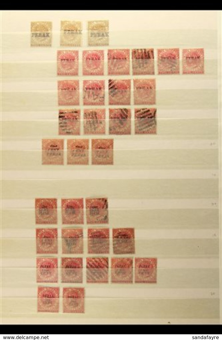 PERAK  1880-1957 ATTRACTIVE MINT & USED RANGES With Light Duplication On Stock Pages, Inc 1880-81 2c Opt (x3) Mint/unuse - Sonstige & Ohne Zuordnung