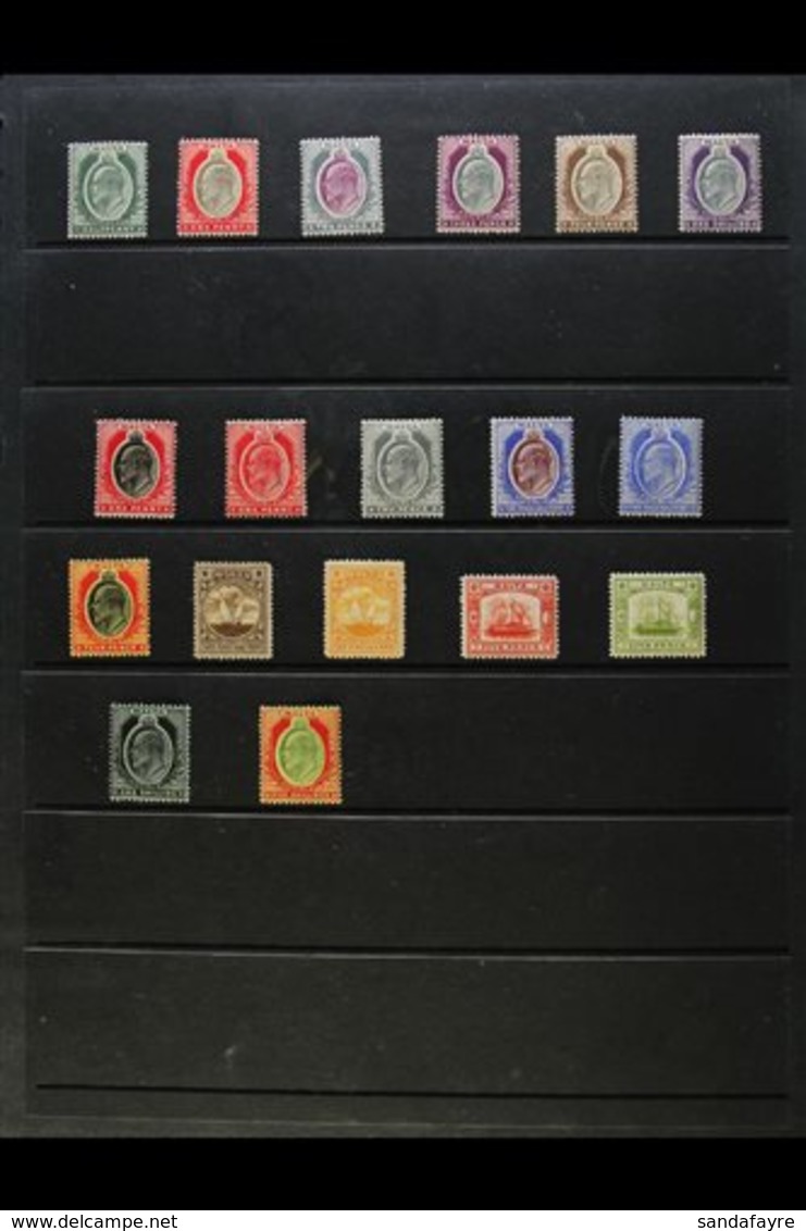 1903-1914 KEVII FINE MINT  All Different Selection. With 1903-04 (Crown CA) Set Less 2½d; 1904-14 (Mult Crown CA) Most V - Malta (...-1964)