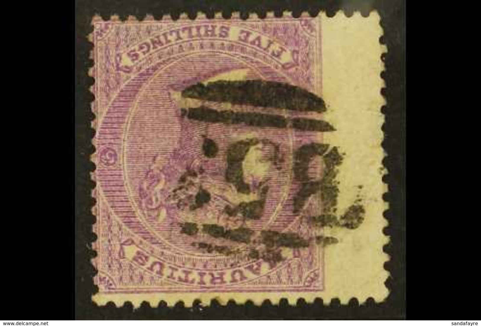 1863-72 INVERTED WATERMARK  5s Bright Mauve, "Inverted Watermark" Variety, SG 72w, Fine Used For More Images, Please Vis - Mauritius (...-1967)