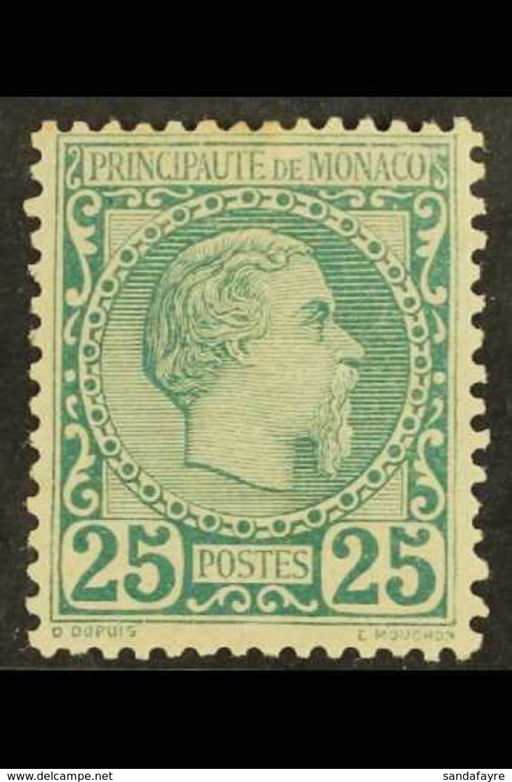 1885  25c Green Prince Charles, Yvert 6, Very Fine, Well Centered Mint. Cat €800 (£640) For More Images, Please Visit Ht - Sonstige & Ohne Zuordnung