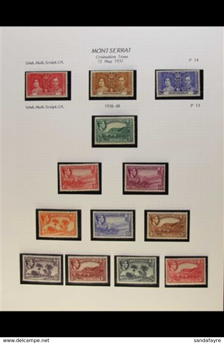 1937-51 KGVI FINE MINT COLLECTION  Complete For Basic KGVI Issues, Plus ALL Additional Perfs Of 1938-48 Defins, SG 98/13 - Montserrat