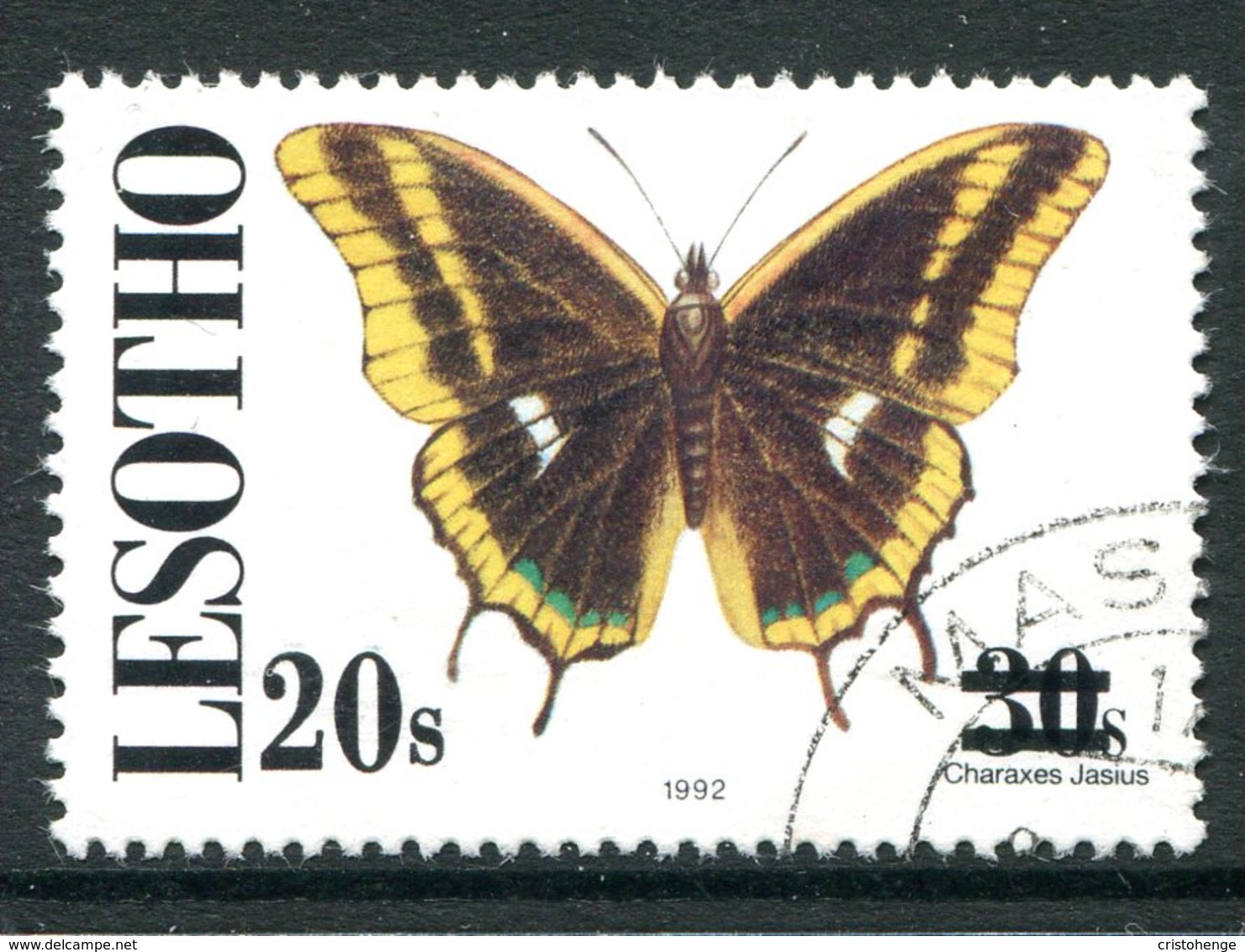 Lesotho 1995 Butterfly Surcharge - 20s On 30s Used (SG 1214) - Lesotho (1966-...)